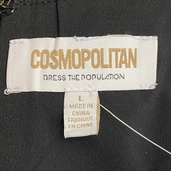 COSMOPOLITAN DRESS THE POPULATION Trista Strappy Dress L - Picture 8 of 12